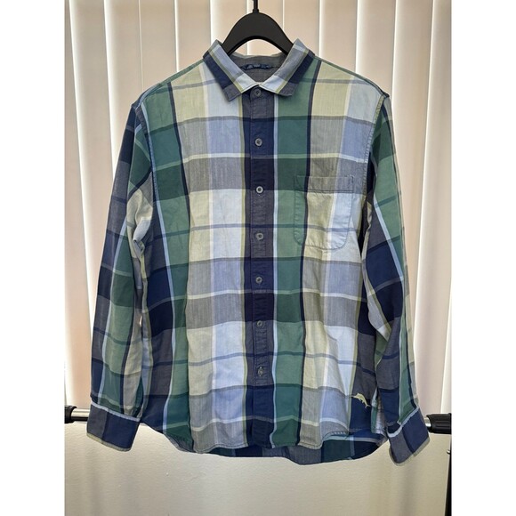 Men's Tommy Bahama Heredia Plaid Multicolor Button Down Shirt Size Large - Picture 1 of 6